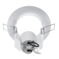 GloboStar® ACIDA 77844 Χωνευτή Στρογγυλή Μεταλλική Βάση Μπετού για Λάμπα R63 με Ντουί E27 AC 220-240V IP20 Φ11 x Υ11cm - Λευκή - 5 Years Warranty
