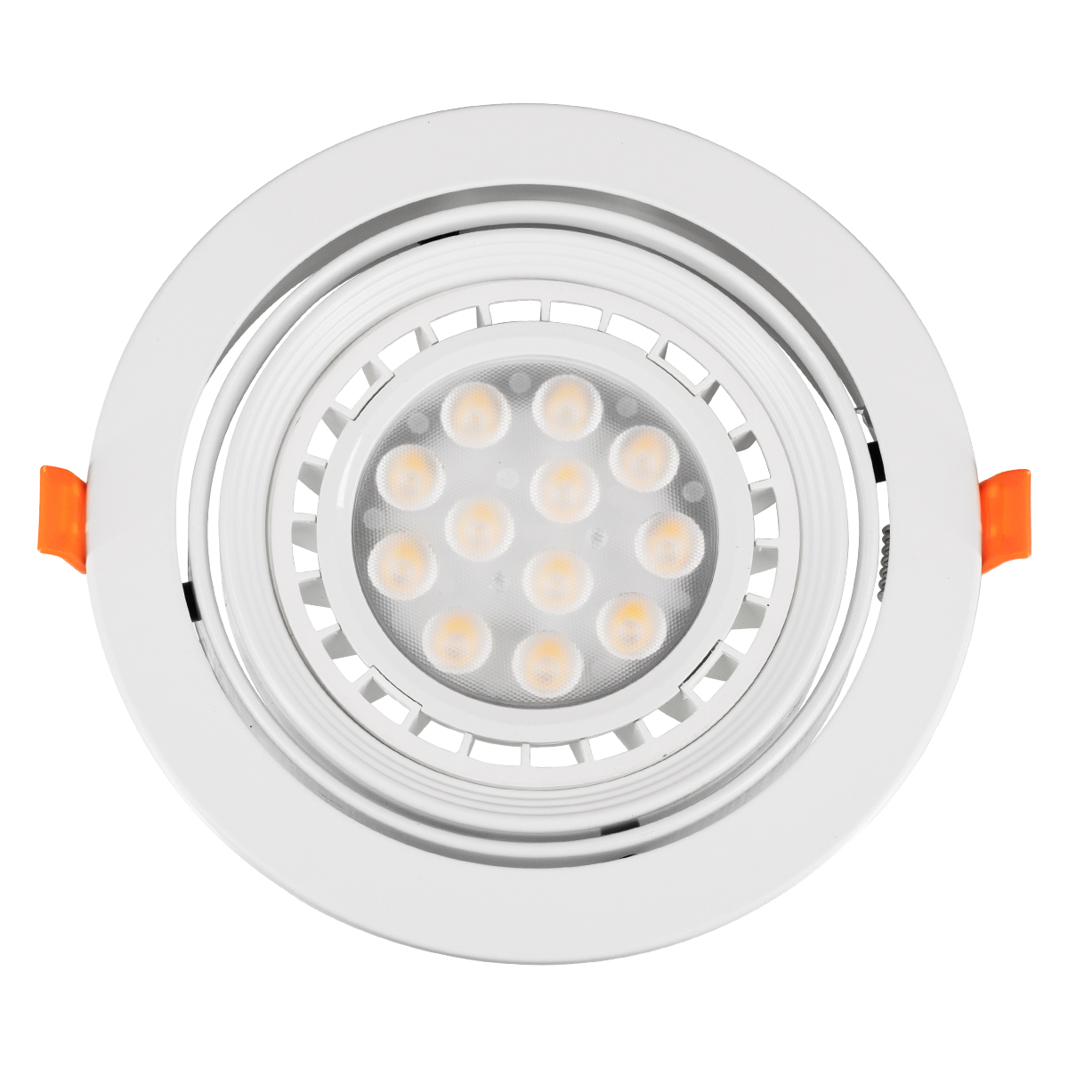GloboStar® VITA 77850 Χωνευτό Κινούμενο Στρογγυλό Σποτ Οροφής για Λάμπα AR111 - IP20 - Χυτό Αλουμίνιο - Φ17 x Υ4.5cm - Λευκό - 5 Χρόνια Εγγύηση