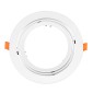 GloboStar® VITA 77850 Χωνευτό Κινούμενο Στρογγυλό Σποτ Οροφής για Λάμπα AR111 - IP20 - Χυτό Αλουμίνιο - Φ17 x Υ4.5cm - Λευκό - 5 Χρόνια Εγγύηση