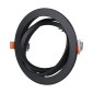 GloboStar® VITA 77851 Χωνευτό Κινούμενο Στρογγυλό Σποτ Οροφής για Λάμπα AR111 - IP20 - Χυτό Αλουμίνιο - Φ17 x Υ4.5cm - Μαύρο - 5 Χρόνια Εγγύηση