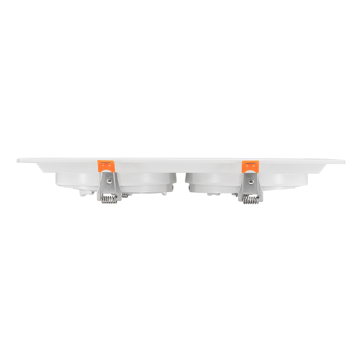 GloboStar® VITA 77854 Χωνευτό Κινούμενο Διπλό Τετράγωνο Σποτ Οροφής για Λάμπα AR111 - IP20 - Χυτό Αλουμίνιο - M33.5 x Π17.5 x Y5.5cm - Λευκό - 5 Χρόνια Εγγύηση