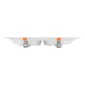 GloboStar® VITA 77854 Χωνευτό Κινούμενο Διπλό Τετράγωνο Σποτ Οροφής για Λάμπα AR111 - IP20 - Χυτό Αλουμίνιο - M33.5 x Π17.5 x Y5.5cm - Λευκό - 5 Χρόνια Εγγύηση