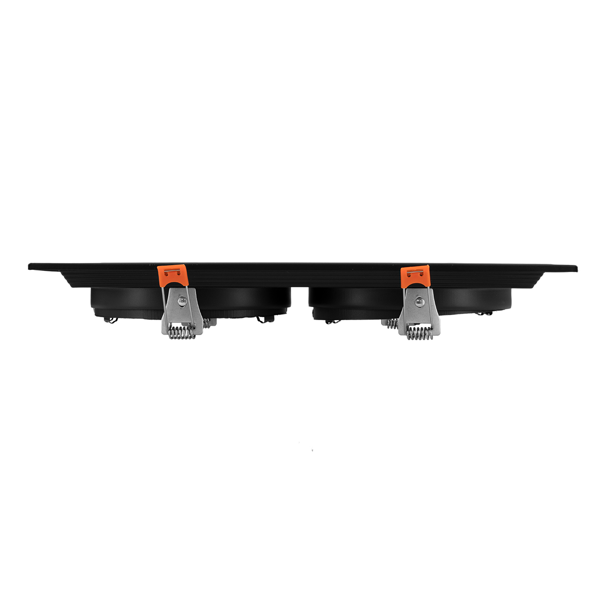 GloboStar® VITA 77855 Χωνευτό Κινούμενο Διπλό Τετράγωνο Σποτ Οροφής για Λάμπα AR111 - IP20 - Χυτό Αλουμίνιο - M33.5 x Π17.5 x Y5.5cm - Μαύρο - 5 Χρόνια Εγγύηση