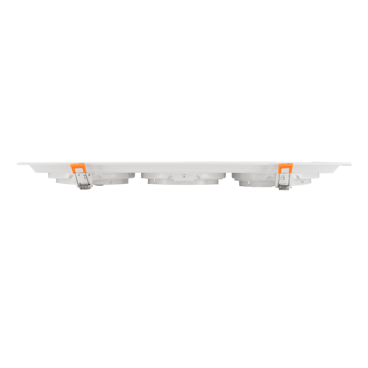 GloboStar® VITA 77856 Χωνευτό Κινούμενο Τριπλο Τετράγωνο Σποτ Οροφής για Λάμπα AR111 - IP20 - Χυτό Αλουμίνιο - M48.7 x Π18.7 x Y5.5cm - Λευκό - 5 Χρόνια Εγγύηση