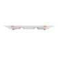 GloboStar® VITA 77856 Χωνευτό Κινούμενο Τριπλο Τετράγωνο Σποτ Οροφής για Λάμπα AR111 - IP20 - Χυτό Αλουμίνιο - M48.7 x Π18.7 x Y5.5cm - Λευκό - 5 Χρόνια Εγγύηση