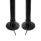 GloboStar® DIGICOLUMN 90760 Σετ 2 Μοντέρνα Επιτραπέζια Φωτιστικά Γραφείου Digital Pixel Symphony Bars LED 16W 1280lm 180° DC 5V με USB 2.0 IP20 - Εναλλαγή Φωτισμού μέσω Τηλεχειριστηρίου - Πολύχρωμα RGB - Dimmable - Μαύρο - Φ3 x Υ45cm - Συσκευασία 2 Τεμαχί