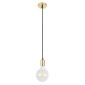 GloboStar® LUMI GOLD 99421 Μοντέρνο Κρεμαστό Φωτιστικό Ανάρτηση Μονόφωτο 1 x E27 IP20 Χρυσό Μέταλλο - Μ4 x Π4 x Υ110cm