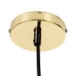 GloboStar® LUMI GOLD 99421 Μοντέρνο Κρεμαστό Φωτιστικό Ανάρτηση Μονόφωτο 1 x E27 IP20 Χρυσό Μέταλλο - Μ4 x Π4 x Υ110cm