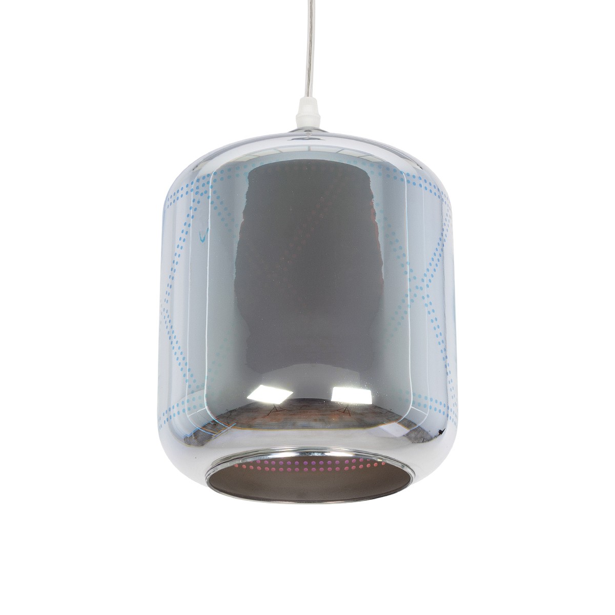 GLOBOSTAR® NEPTUNE 999-0149 Μοντέρνο Κρεμαστό Φωτιστικό Οροφής με Ντουί 1 x E27 AC 220-240V IP20 - Πολύχρωμο - Μ18 x Π18 x Υ25cm