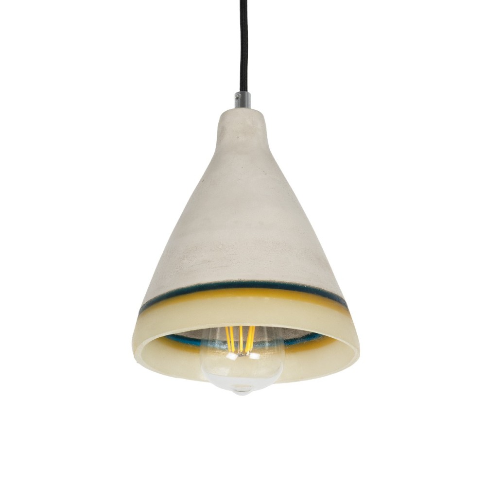 GLOBOSTAR® BEVIN 999-0219 Μοντέρνο Κρεμαστό Φωτιστικό Οροφής με Ντουί 1 x E27 AC 220-240V IP20 - Πολύχρωμο - Μ17 x Π17 x Υ21,5cm