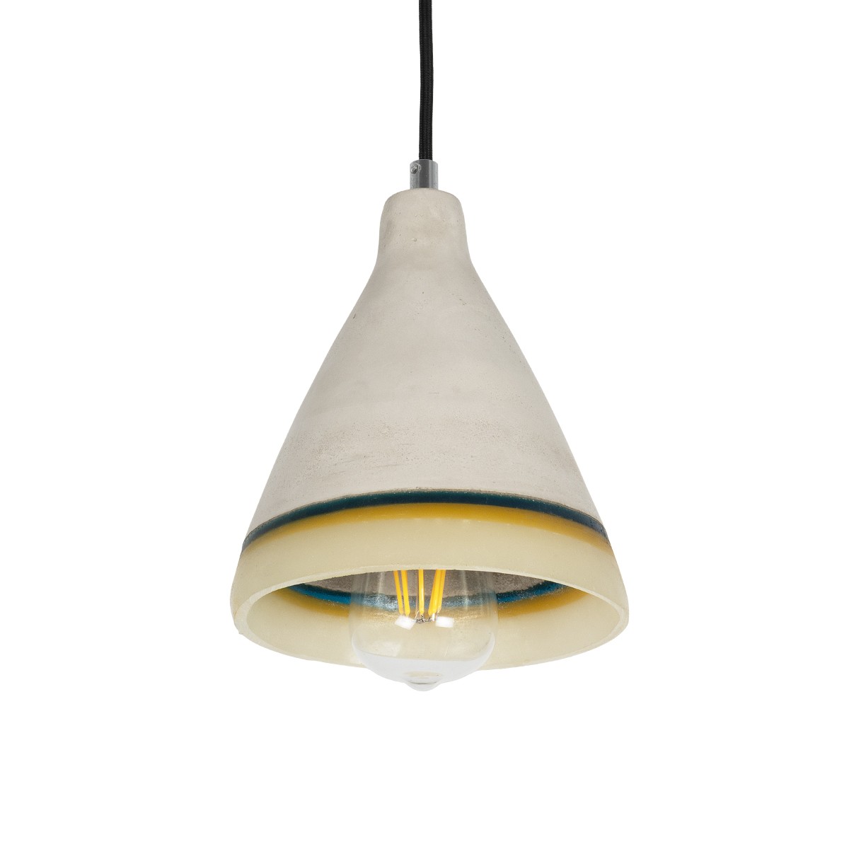 GLOBOSTAR® BEVIN 999-0219 Μοντέρνο Κρεμαστό Φωτιστικό Οροφής με Ντουί 1 x E27 AC 220-240V IP20 - Πολύχρωμο - Μ17 x Π17 x Υ21,5cm