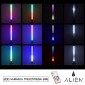 GloboStar® ALIEN-DIVA-BLACK-50-11 ALIEN Design DIVA Μοντέρνο Minimal Nordic Μεταλλικό Φωτιστικό Επιτραπέζιο - Πορτατίφ - Λαμπατέρ Μαύρο LED 10W 1500lm με Ασύρματο Χειριστήριο RF & Dimmer IP20 Πολύχρωμο RGBW Ψηφιακή με Τρεχούμενα Εφέ  Μ3 x Π1.6 x Υ50cm