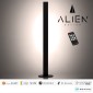 GloboStar® ALIEN-DIVA-BLACK-50-2 ALIEN Design DIVA Μοντέρνο Minimal Nordic Μεταλλικό Φωτιστικό Επιτραπέζιο - Πορτατίφ - Λαμπατέρ Μαύρο LED 8W 1040lm με Ασύρματο Χειριστήριο RF & Dimmer IP20 Φυσικό Λευκό 4500K Μ3 x Π1.6 x Υ50cm
