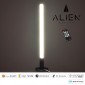 GloboStar® ALIEN-DIVA-BLACK-50-2 ALIEN Design DIVA Μοντέρνο Minimal Nordic Μεταλλικό Φωτιστικό Επιτραπέζιο - Πορτατίφ - Λαμπατέρ Μαύρο LED 8W 1040lm με Ασύρματο Χειριστήριο RF & Dimmer IP20 Φυσικό Λευκό 4500K Μ3 x Π1.6 x Υ50cm