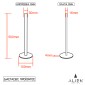 GloboStar® ALIEN-DIVA-BLACK-50-3 ALIEN Design DIVA Μοντέρνο Minimal Nordic Μεταλλικό Φωτιστικό Επιτραπέζιο - Πορτατίφ - Λαμπατέρ Μαύρο LED 8W 960lm με Ασύρματο Χειριστήριο RF & Dimmer IP20 Θερμό Λευκό 3000K Μ3 x Π1.6 x Υ50cm
