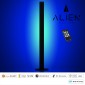 GloboStar® ALIEN-DIVA-BLACK-50-6 ALIEN Design DIVA Μοντέρνο Minimal Nordic Μεταλλικό Φωτιστικό Επιτραπέζιο - Πορτατίφ - Λαμπατέρ Μαύρο LED 8W 800lm με Ασύρματο Χειριστήριο RF & Dimmer IP20 Μπλε Μ3 x Π1.6 x Υ50cm