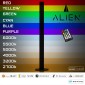 GloboStar® ALIEN-DIVA-BLACK-50-9 ALIEN Design DIVA Μοντέρνο Minimal Nordic Μεταλλικό Φωτιστικό Επιτραπέζιο - Πορτατίφ - Λαμπατέρ Μαύρο LED 10W 1500lm με Ασύρματο Χειριστήριο RF & Dimmer IP20 Πολύχρωμο + CCT - RGBW + WW Μ3 x Π1.6 x Υ50cm