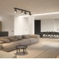 kelvo® SPOTA KLV-101-0140 Μοντέρνο Κινούμενο Φωτιστικό Σποτ Οροφής με Ντουί 4 x GU10 90° AC 220-240V IP20 - Μαύρο Ματ - Μ64 x Π6 x Υ14cm