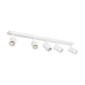 kelvo® SPOTA KLV-101-0143 Μοντέρνο Κινούμενο Φωτιστικό Σποτ Οροφής με Ντουί 5 x GU10 90° AC 220-240V IP20 - Λευκό Ματ - Μ79.5 x Π6.3 x Υ14cm