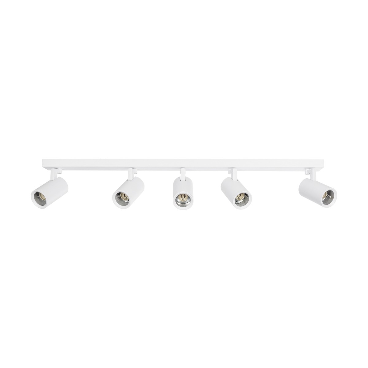kelvo® SPOTA KLV-101-0143 Μοντέρνο Κινούμενο Φωτιστικό Σποτ Οροφής με Ντουί 5 x GU10 90° AC 220-240V IP20 - Λευκό Ματ - Μ79.5 x Π6.3 x Υ14cm