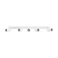 kelvo® SPOTA KLV-101-0143 Μοντέρνο Κινούμενο Φωτιστικό Σποτ Οροφής με Ντουί 5 x GU10 90° AC 220-240V IP20 - Λευκό Ματ - Μ79.5 x Π6.3 x Υ14cm
