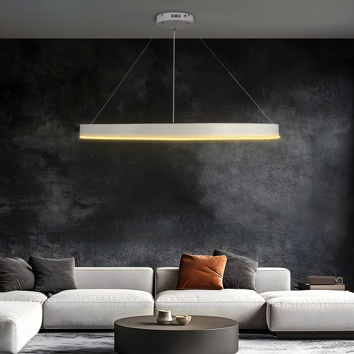 kelvo® VENOM KLV-101-0194 Κρεμαστό Φωτιστικό Οροφής LED 75W 7500lm 120° AC 220-240V IP20 Ρυθμιζόμενο Λευκό CCT με Χειριστήριο από 2700K έως 6000K Dimmable - Lumileds SMD Chip - Λευκό Ματ - Μ100 x Π100 x Υ6.5cm - 3 Χρόνια Εγγύηση