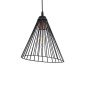 GLOBOSTAR® ARCWIRE LE-203-0015 Μοντέρνο Κρεμαστό Φωτιστικό Οροφής με Ντουί 1 x E27 AC 220-240V IP20 - Μαύρο - Μ25 x Π25 x Υ30cm