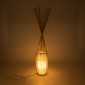 GloboStar® PORTONOVO S-02276 Boho Επιδαπέδιο Φωτιστικό Μονόφωτο 1 x E27 IP20 Μπεζ Ξύλο με Λευκό Ύφασμα - Μ35 x Π35 x Υ165cm
