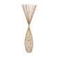 GloboStar® PORTONOVO S-02276 Boho Επιδαπέδιο Φωτιστικό Μονόφωτο 1 x E27 IP20 Μπεζ Ξύλο με Λευκό Ύφασμα - Μ35 x Π35 x Υ165cm