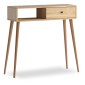 Κονσόλα μελαμίνης Napoli Megapap χρώμα oak 90x29x88εκ.