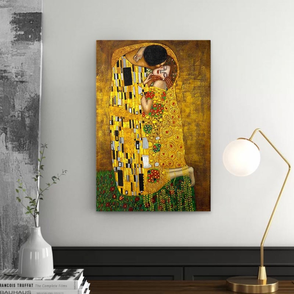 Πίνακας σε καμβά "The Kiss" Megapap ψηφιακής εκτύπωσης 40x60x3εκ.