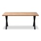 Τραπέζι Jeremy Megapap Mdf - μεταλλικό χρώμα ακακίας 160x80x75εκ.