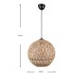Φωτιστικό οροφής Osage Megapap E27 από σχοινί μονόφωτο χρώμα μπεζ 30x30x70εκ.