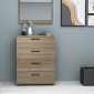 Συρταριέρα Velika Megapap χρώμα καρυδί 73x44x96εκ.