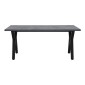 Τραπέζι Walter Megapap Mdf - μεταλλικό χρώμα σκούρο γκρι σκυροδέματος 160x80x75εκ.