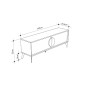 Έπιπλο τηλεόρασης Gora Megapap χρώμα sapphire oak - λευκό 140x35,6x51εκ.