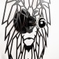Απλίκα τοίχου Lion Megapap E27 MDF χρώμα μαύρο 39x12x49εκ.