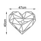 Απλίκα τοίχου Heart Megapap E27 MDF χρώμα μαύρο 47x12x40εκ.