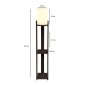 Φωτιστικό δαπέδου Verma I Megapap E27 Mdf/ύφασμα Pvc χρώμα wenge - κρεμ 18,5x18,5x142εκ.