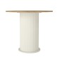 Τραπέζι Bohema Megapap χρώμα ivory - sepet oak Ø90x77,7εκ.
