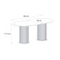 Τραπέζι Bohema Megapap χρώμα ivory - sepet oak 180x90x77,7εκ.
