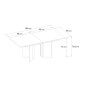Τραπέζι Lava Megapap χρώμα rota oak - ανθρακί 180x90x76,8εκ.