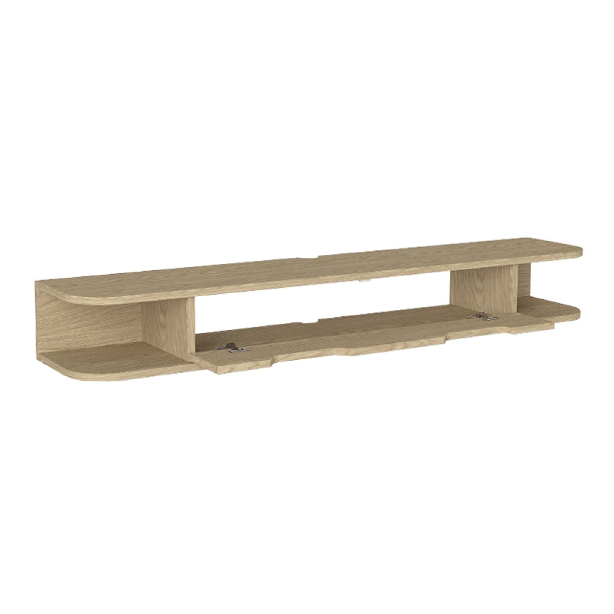 Έπιπλο τηλεόρασης επιτοίχιο Noland Megapap με LED χρώμα rota oak 150x35x19,2εκ.