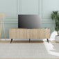 Έπιπλο τηλεόρασης Luna Megapap χρώμα florida oak 180x41x62εκ.