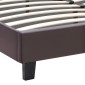 Κρεβάτι Sissy Megapap από τεχνόδερμα χρώμα καφέ 160x200εκ.