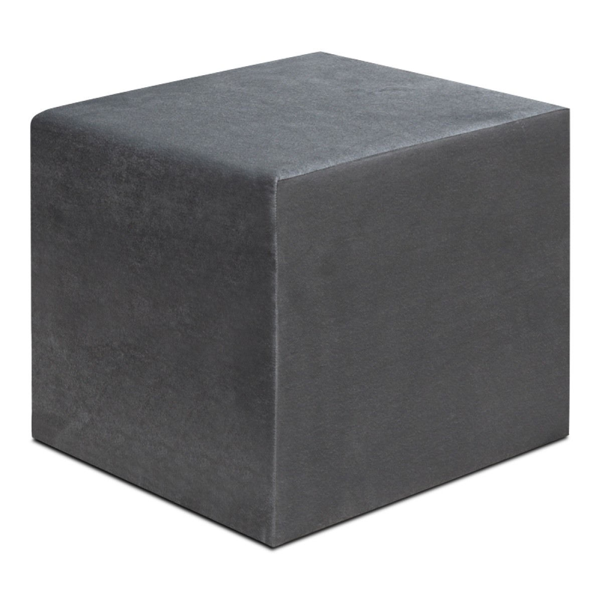 Σκαμπώ April Megapap βελούδινο χρώμα γκρι 40x40x40εκ.