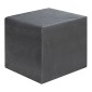 Σκαμπώ April Megapap βελούδινο χρώμα γκρι 40x40x40εκ.
