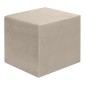 Σκαμπώ April Megapap βελούδινο χρώμα μπεζ 40x40x40εκ.
