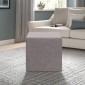 Σκαμπώ Linda Megapap υφασμάτινο χρώμα καφέ 40x40x40εκ.