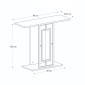 Κονσόλα Alderas Megapap χρώμα λευκό - travertine - χρυσό 90x29,6x76,8εκ.